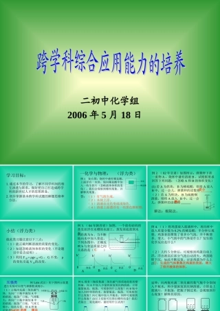 跨学科综合应用能力培养