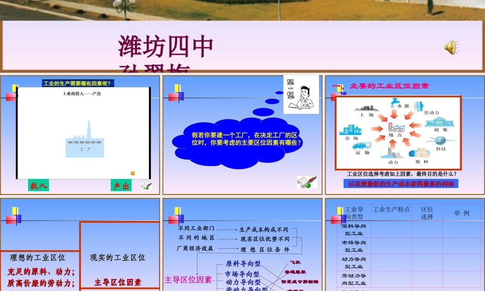 工业区位选择课件