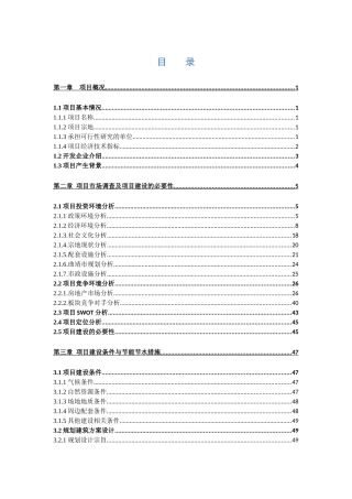 曲靖房地产开发万乐汇-可研报告