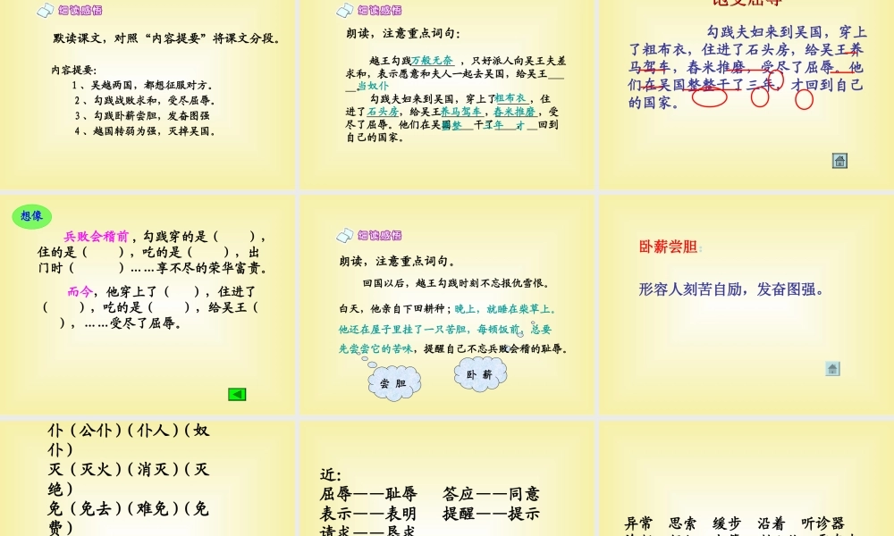 苏教版三上第四单元复习