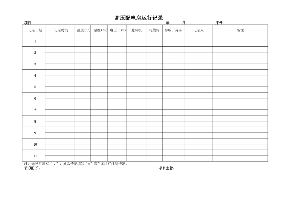 物业工程表格（DOC37页）_第1页