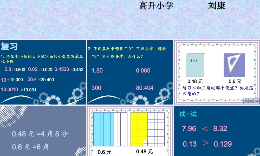 苏教版__五年级_数学_比较小数的大小