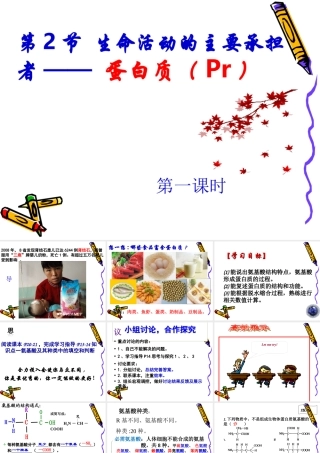生命活动的主要承担者—蛋白质课件