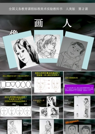 小学美术五年级上册《画人像》-人美版PPT课件