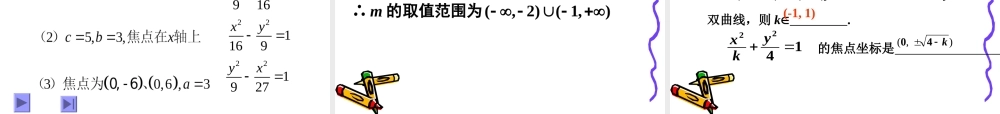 双曲线及其标准方程 (3)