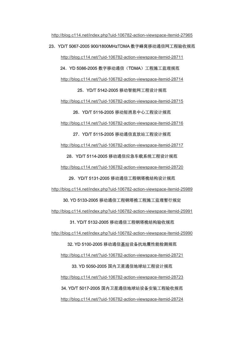 通信建设标准规范下载索引XXXX整理_第3页