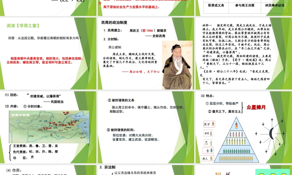 第1课《夏商西周的政治制度》课件2