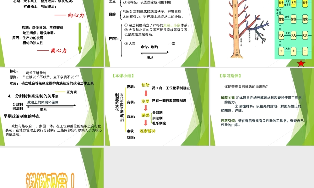 第1课《夏商西周的政治制度》课件2