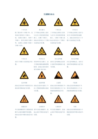 交通警告标志36246772