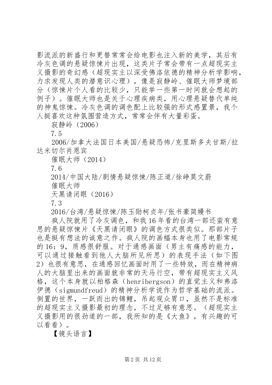 疯人院观后感精选_第2页