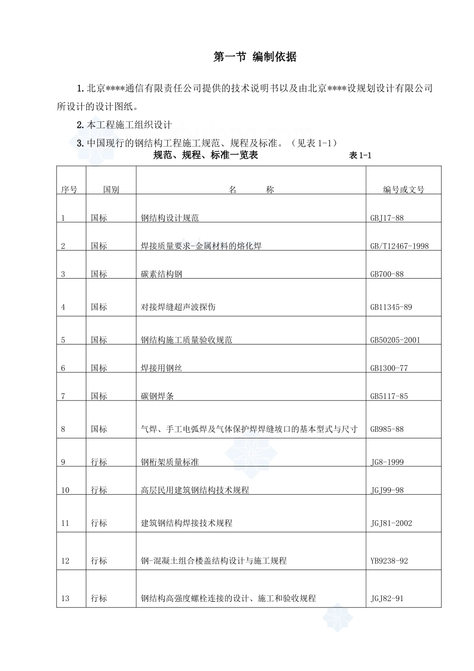 北京某高层通信综合楼钢结构安装施工方案_第2页