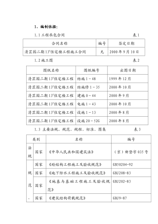 住宅楼工程施工组织设计方案(DOC 45页)
