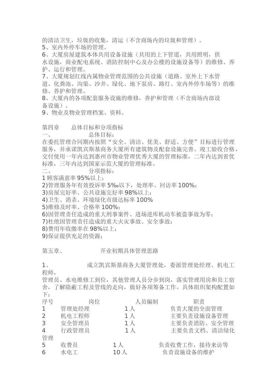 凯宾斯基写字楼商场物业管理方案_第2页