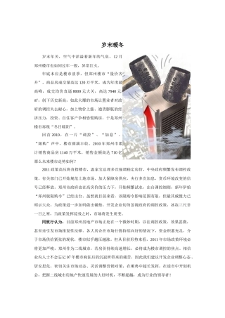 XXXX年12月郑州房地产市场月报_36页_同致行