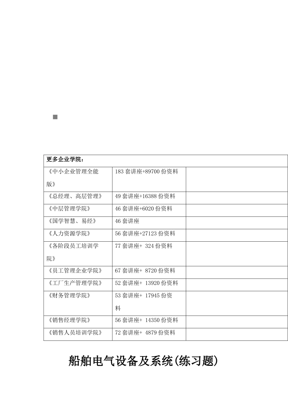 船舶电气设备及系统相关试题_第1页