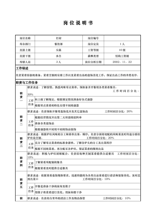 ais_1206_x国际大酒店餐饮部岗位说明书-打荷(doc)