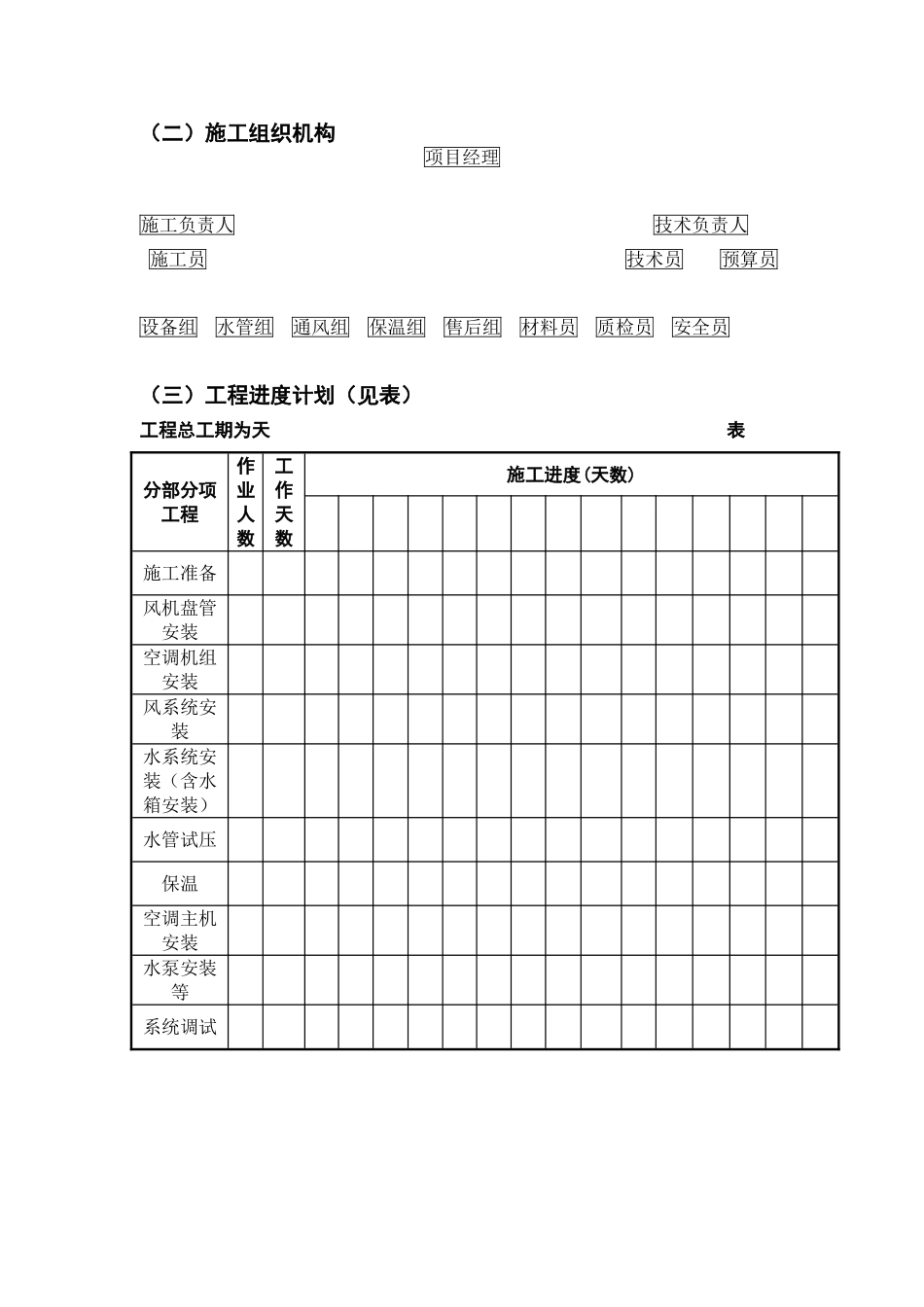 长沙某休闲中心中央空调施工组织设计(DOC24页)_第2页