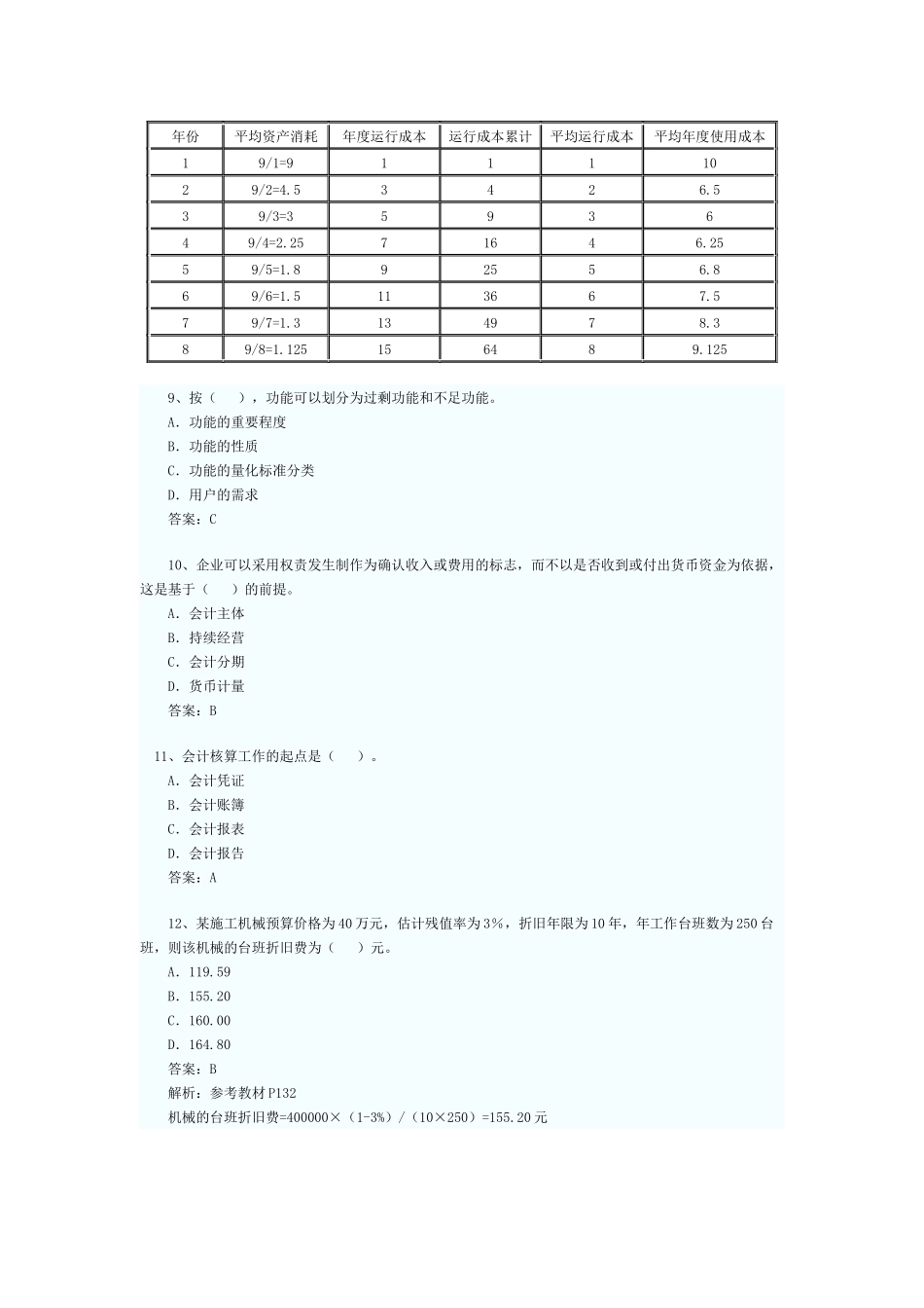 XX年全国一级建造师考试建设工程经济模拟试题_第3页