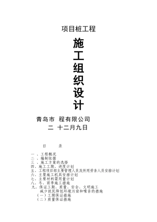 某工程cfg桩基础施工组织设计(DOC24页)