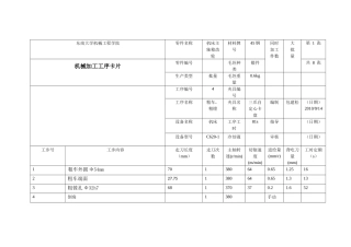 机械加工工序卡片(车床齿轮)