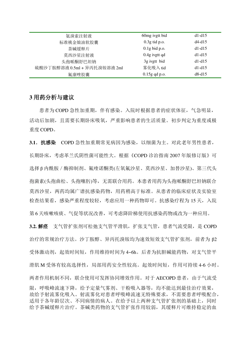 例COPD患者的用药分析与用药监护_第3页