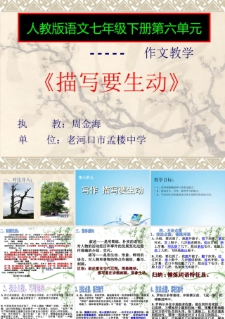 《描写要生动》课件