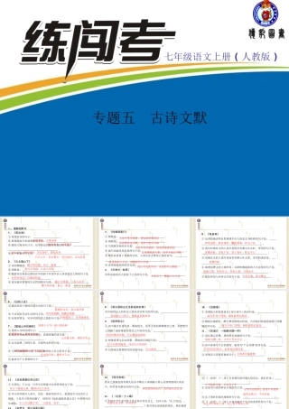 专题五　古诗文默