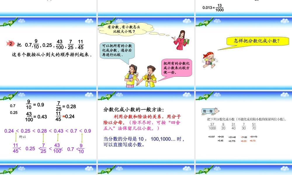定稿分数和小数的互化修改稿1