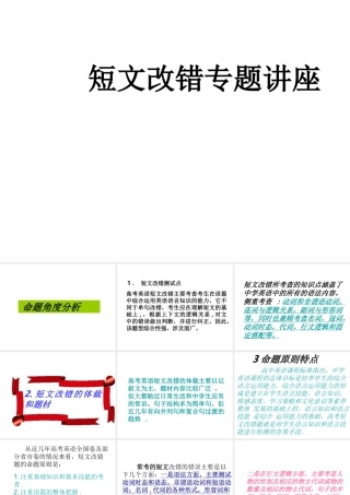 高考英语短文改错专项解题指导课件