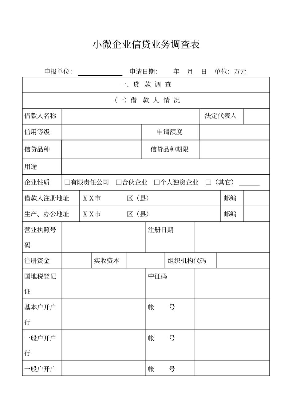 农村商业银行小微企业信贷业务调查表_第3页