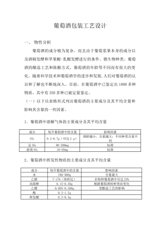 葡萄酒包装工艺设计