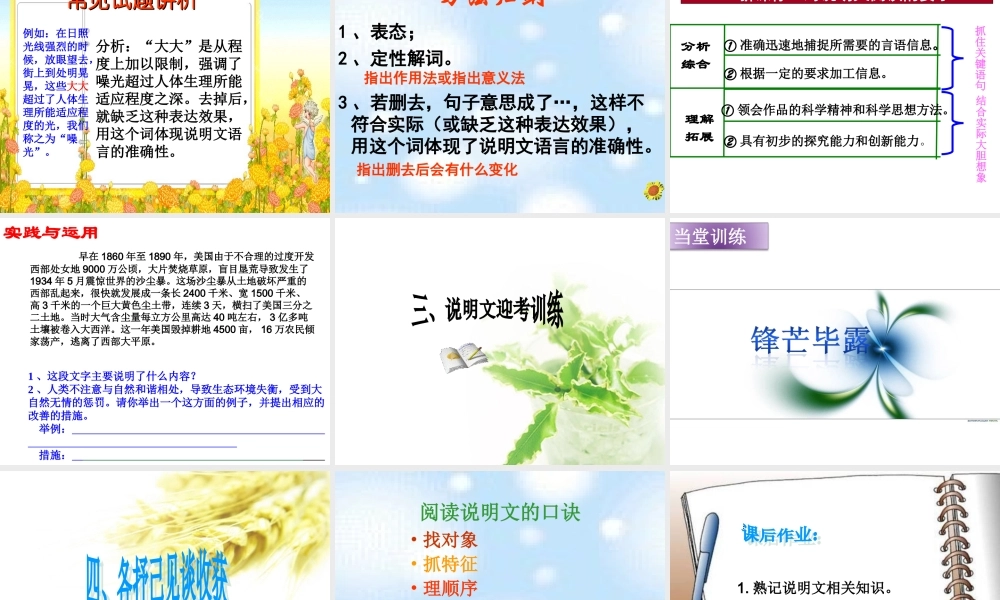 现代文阅读专题之说明文阅读办公室