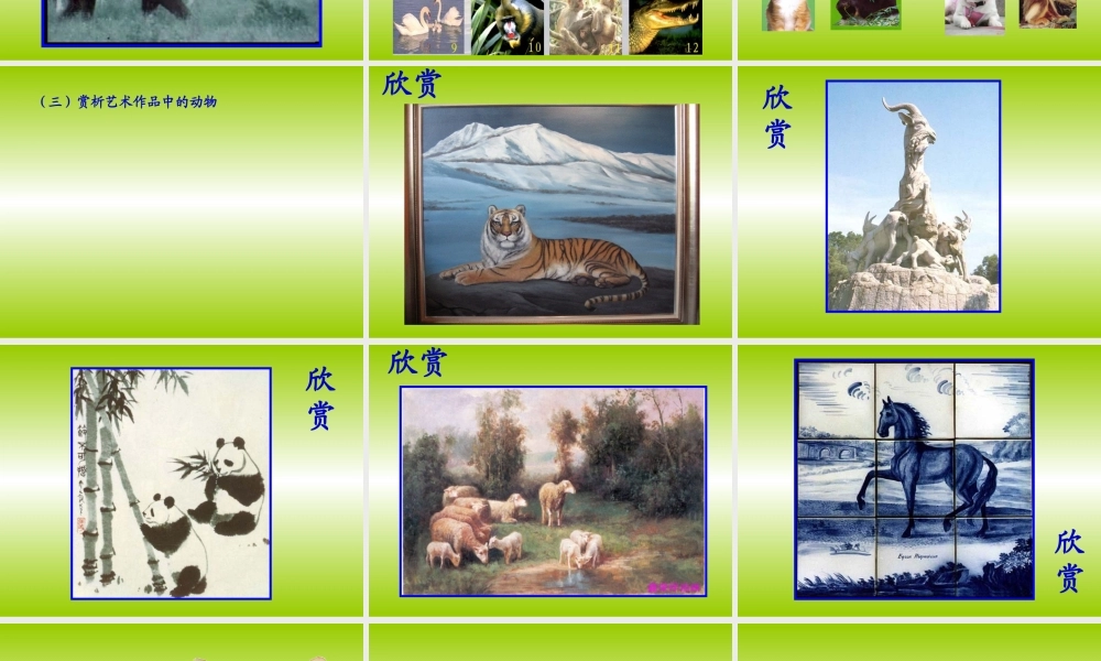 人美版小学美术一年级下册《可爱的动物》课件