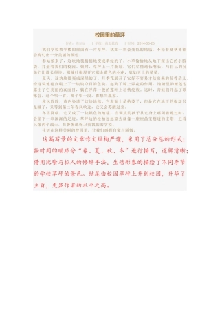 校园里的草坪