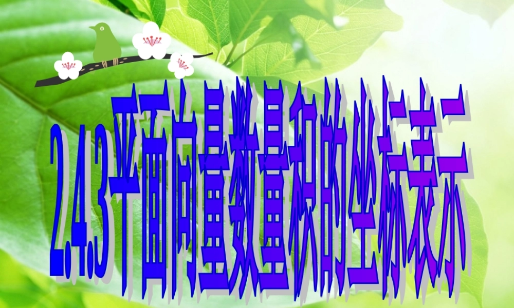 平面向量数量积的坐标表示 (2)