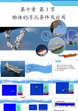 物体的浮沉条件及应用课件