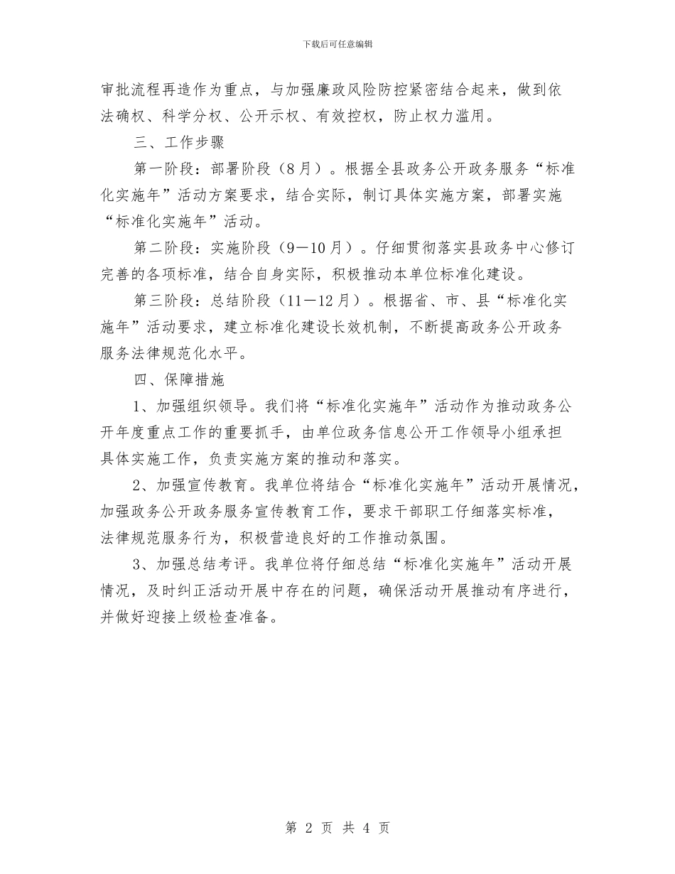 发改委标准化实施年活动方案与发改委稽察承诺书汇编_第2页