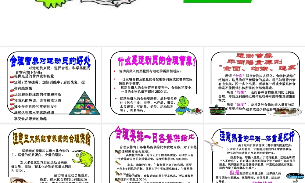 运动营养知识集AAAAA