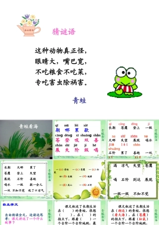 苏教版二年级语文《青蛙看海》