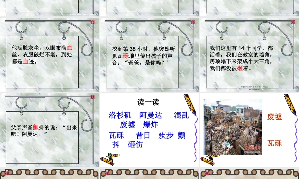 地震中的父与子课件(3)