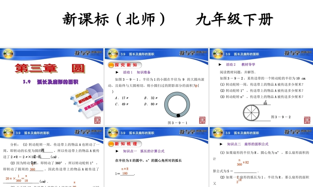 弧长及扇形的面积 (2)