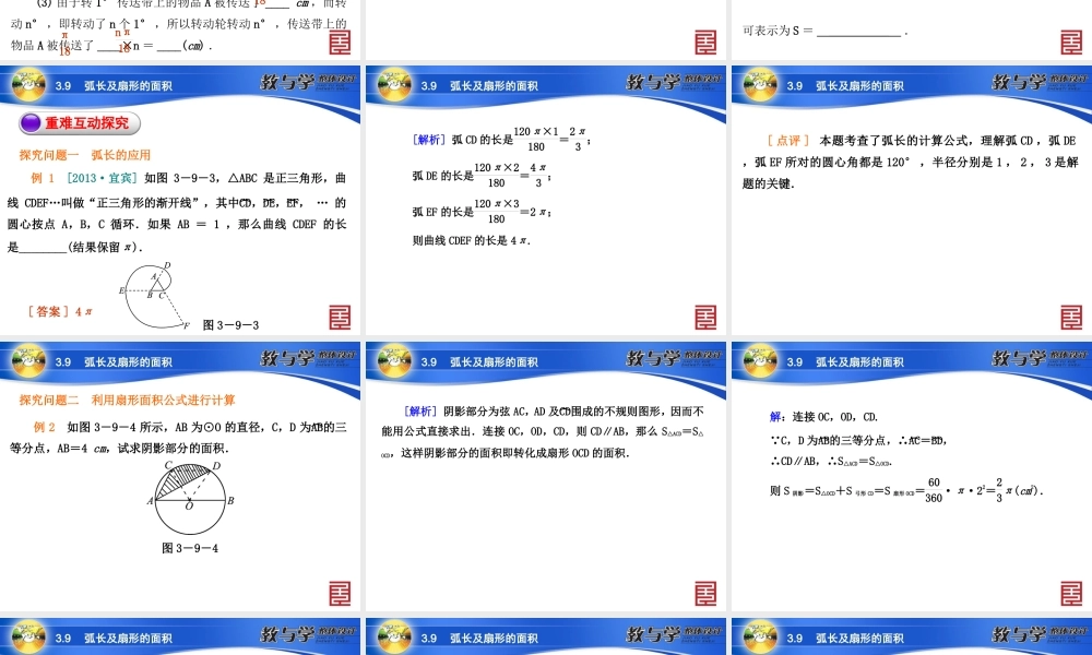 弧长及扇形的面积 (2)