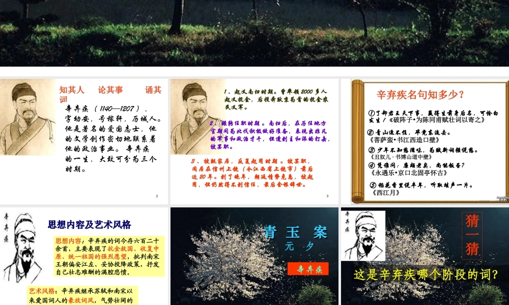 青玉案公开课课件1