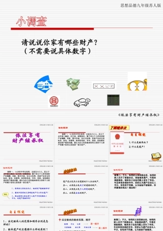 《依法享有财产继承权》教学课件