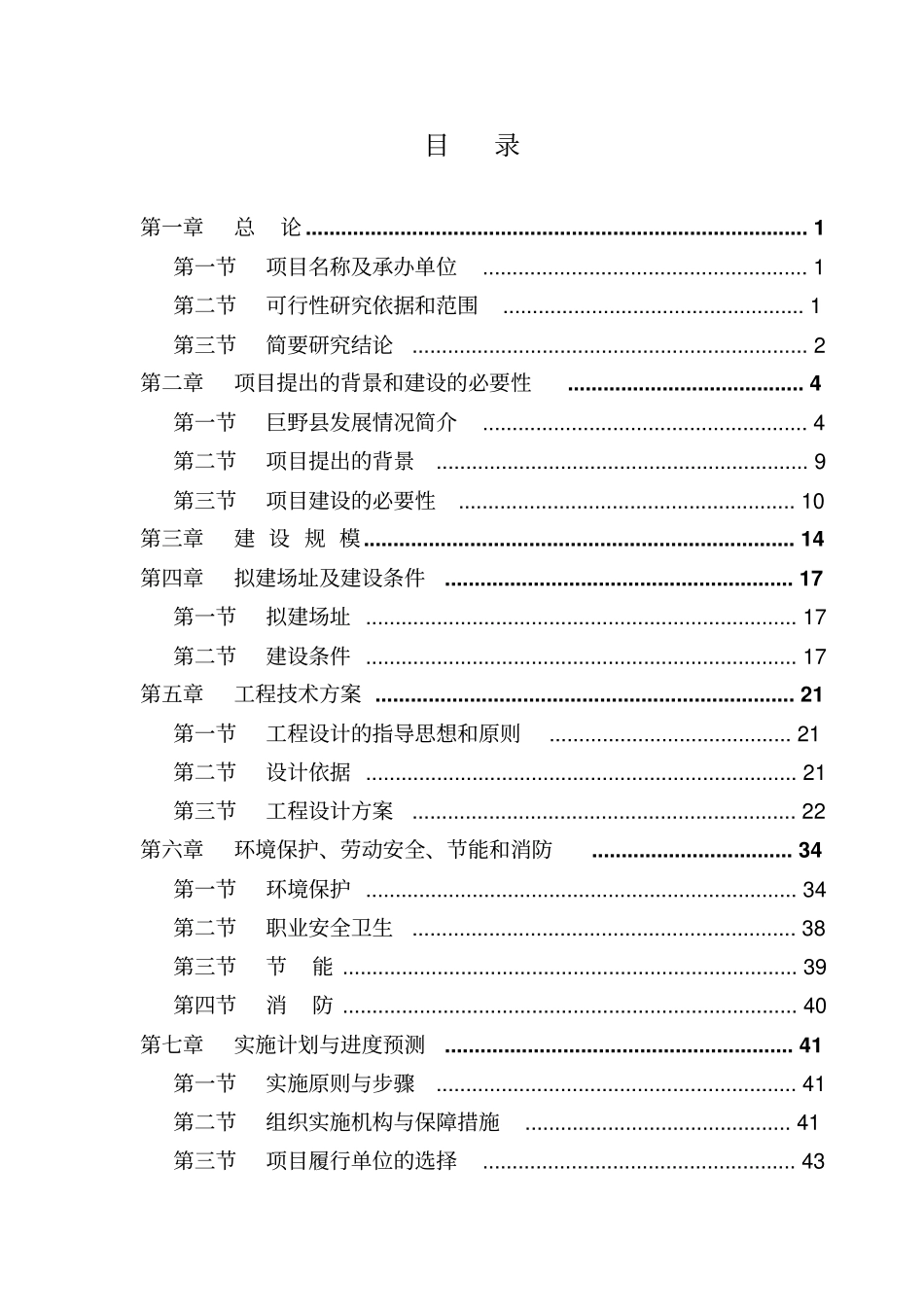农村基础设施新建项目可行性研究报告_第1页