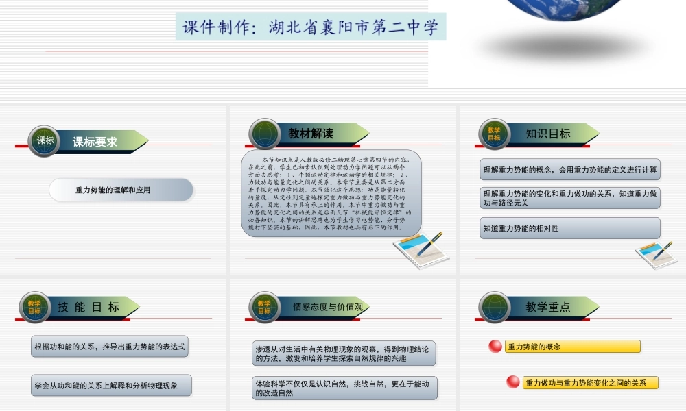 物理重力势能说课