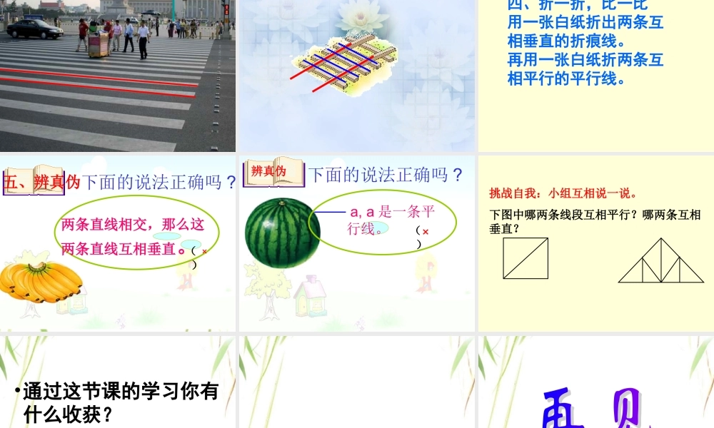 人教版小学数学四年级上册四单元《垂直与平行》PPT课件