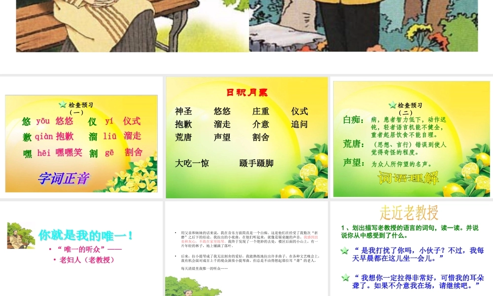 唯一的听众PPT课件 (2)