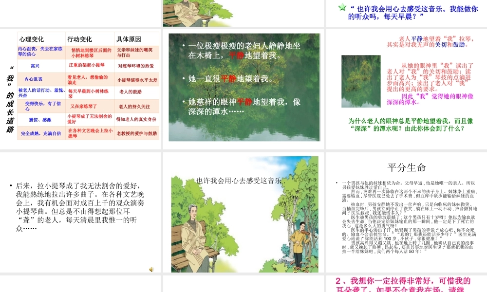 唯一的听众PPT课件 (2)