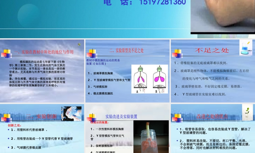 模拟膈肌运动实验装置改进